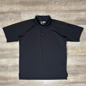 5.11 Tactical Performance Polo shirts Mens L Black Short Sleeve Pockets